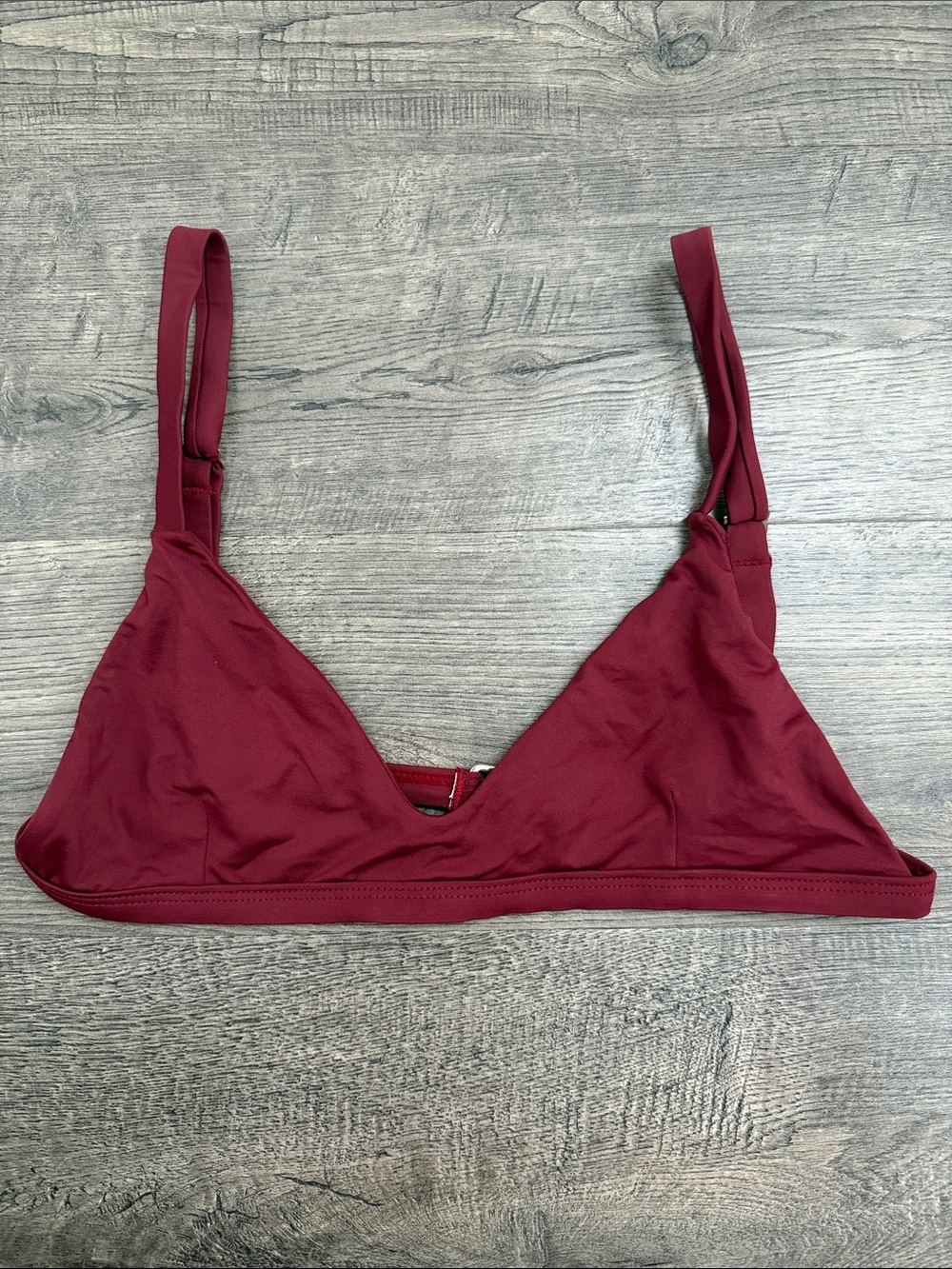 Women’s Wireless Bralette in Deep Burgundy - Lightweight Comfort